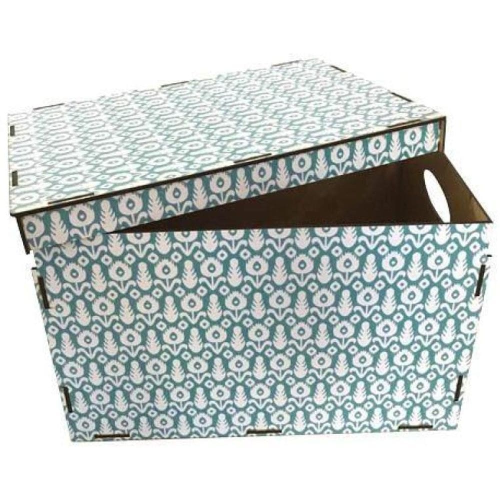 Caixa Organizadora Em Mdf Com Tampa 22,5X34X24,5Cm Cia Laser