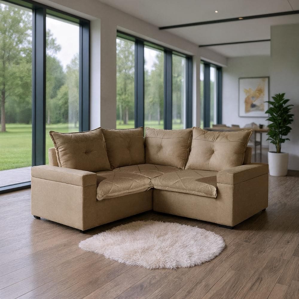 Sofá de Canto Reclinável Tera Plus 1,90x1,90m  Bom Pastor