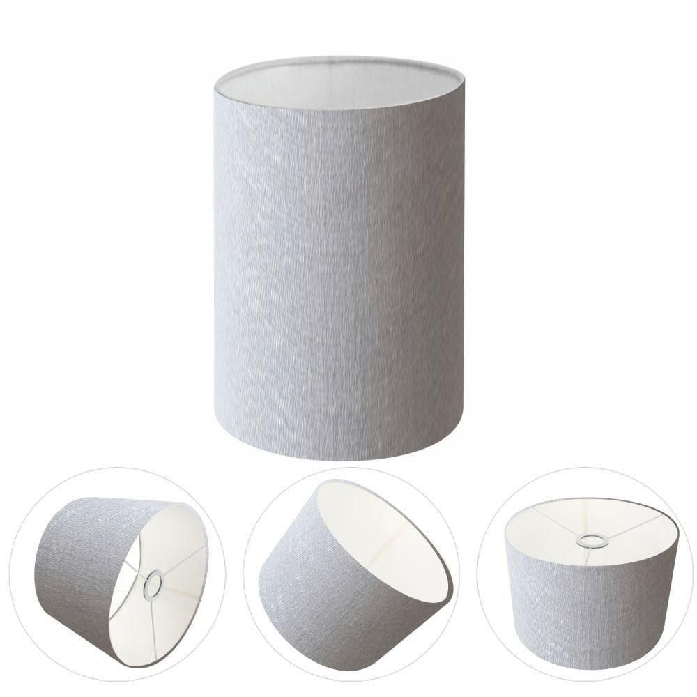 Cúpula Abajur Cilíndrica Cp-7003 ø15x20cm Rustico Cinza