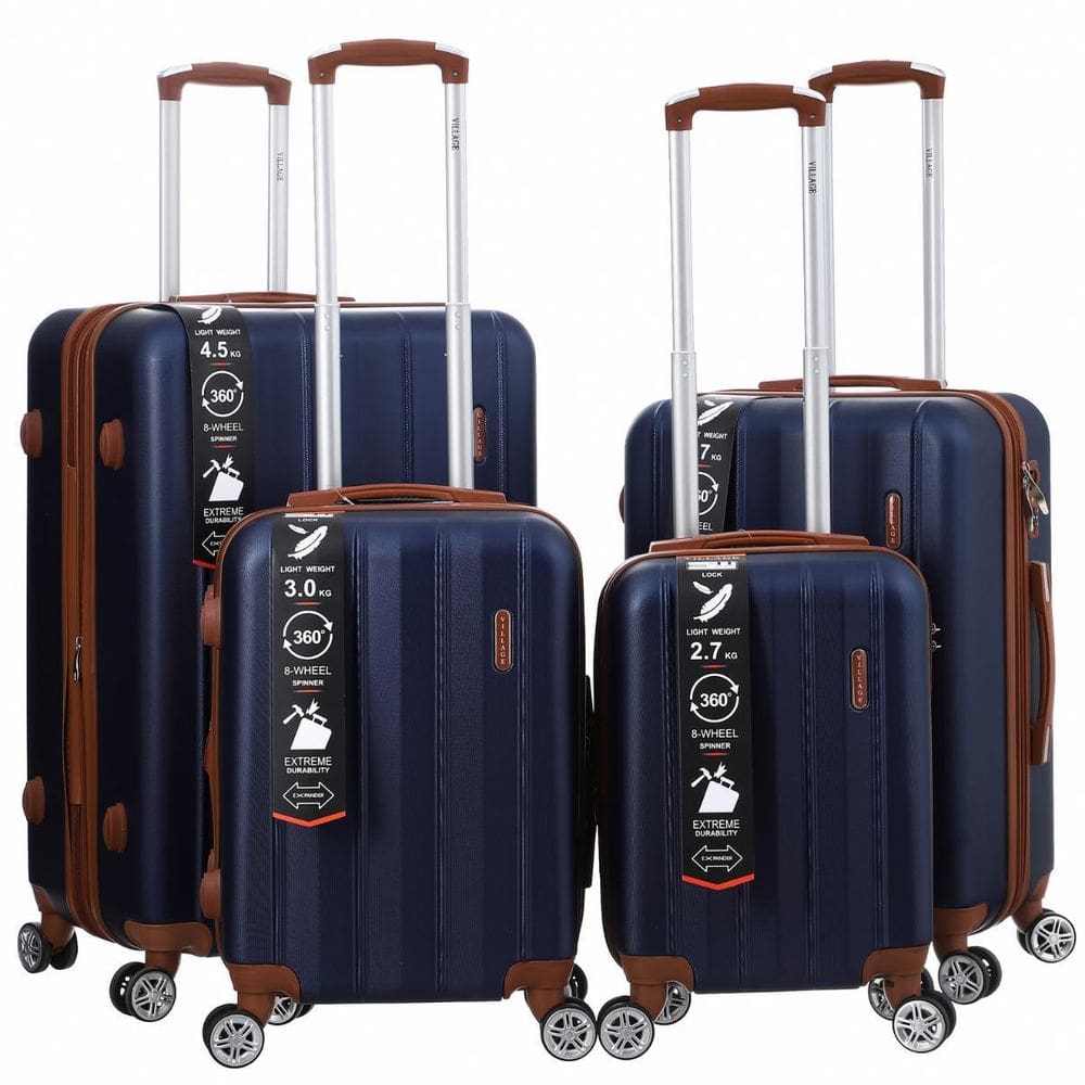 Mala De Viagem Rígida Abs 4 Peças Rodinhas 360º Expansível