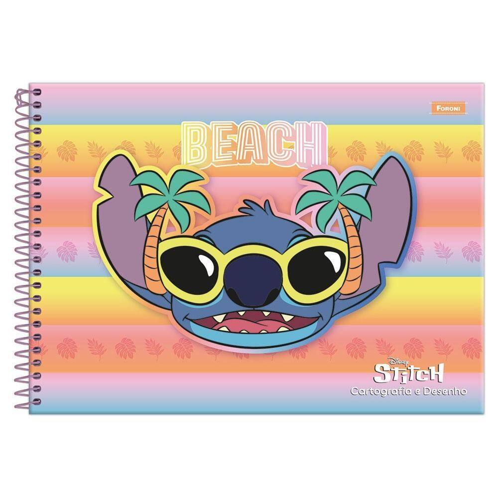 Caderno Cartografia 80Fls Espiral Stitch Beach Foroni
