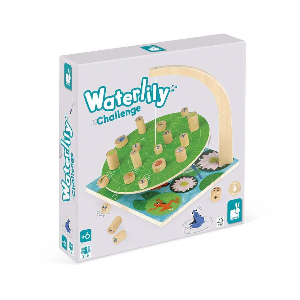 Jogo Infantil Desafio do Lago Tabuleiro Didático De Equilíbrio Em Madeira - Janod
