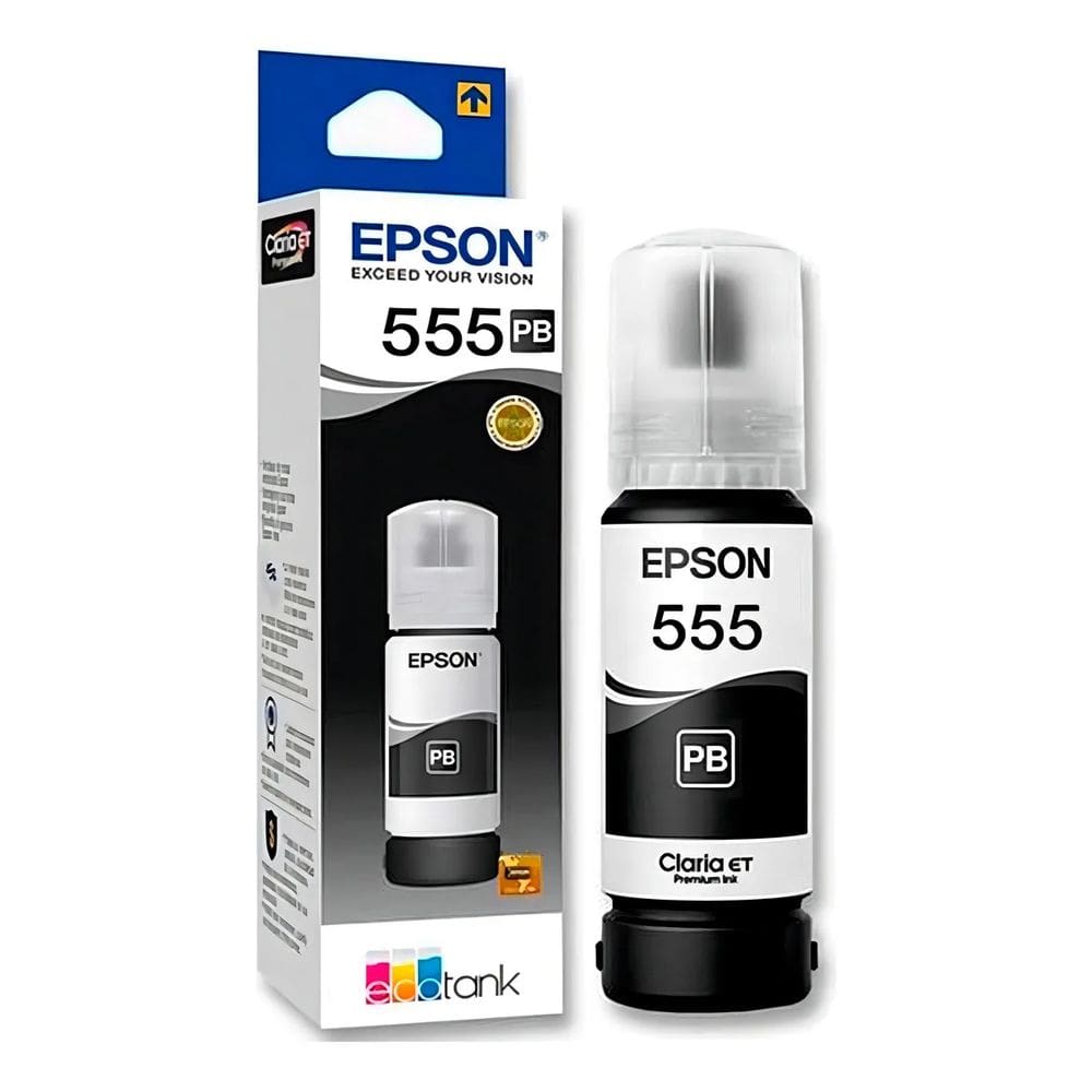 Refil De Tinta Epson 555 Preto Foto L8160 L8180