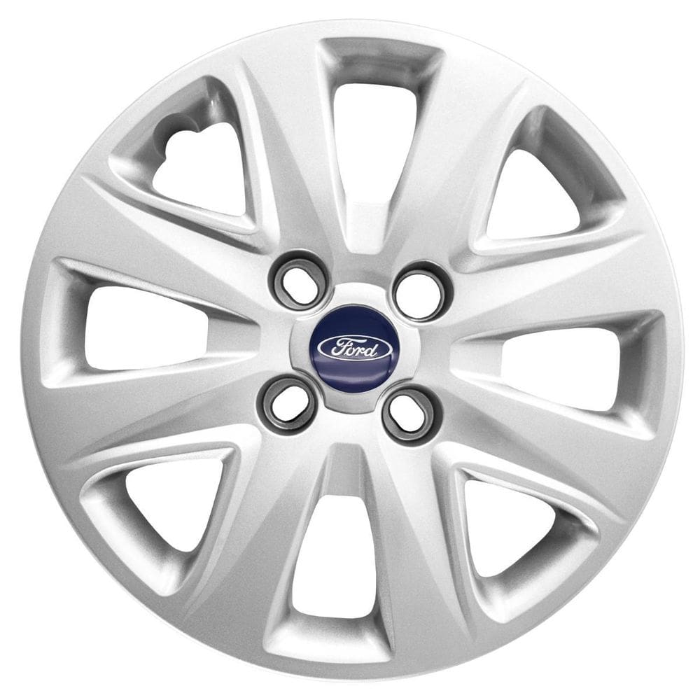 Jogo 4 Calotas Aro 14 Ford Ka 2015 16 17 18 Prata Emblema
