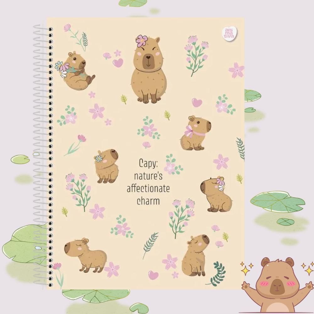 Caderno Universitario Animativa Capycuties C160 Fls 11008