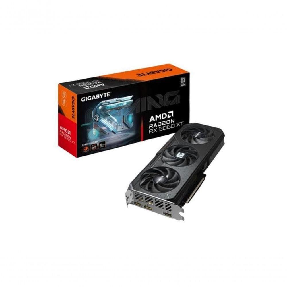 Placa De Video Gigabyte Radeon Rx 9060 Xt Gaming Oc 8gb Gddr6 128 Bits - Gv-r9060xtgaming Oc-8gd