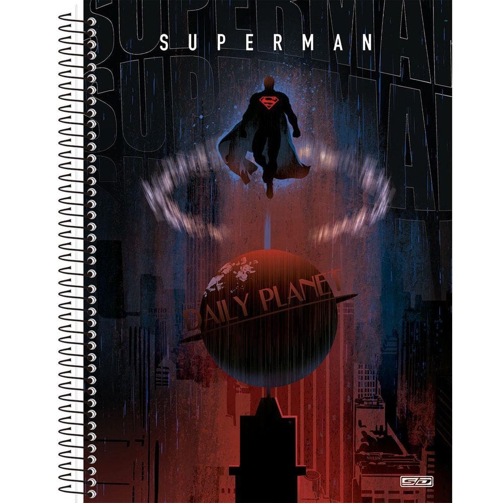 Caderno Universitário Superman 1 Matéria Capa Dura Escolar