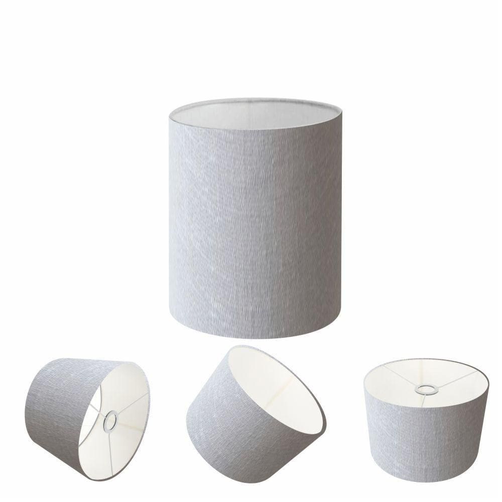 Cúpula Abajur Cilíndrica Cp-7001 ø13x15cm - Rustico Cinza