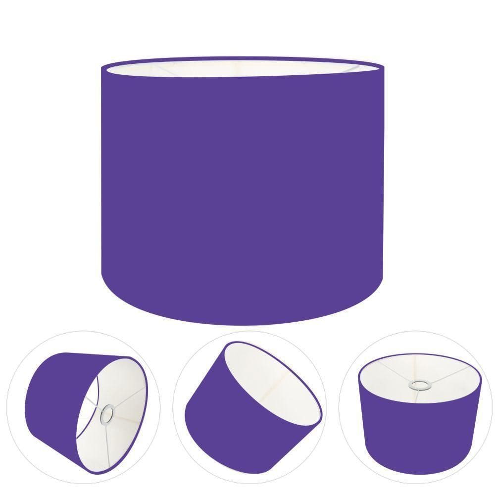 Cúpula Abajur Cilíndrica Cp-7013 ø30x30cm Roxo