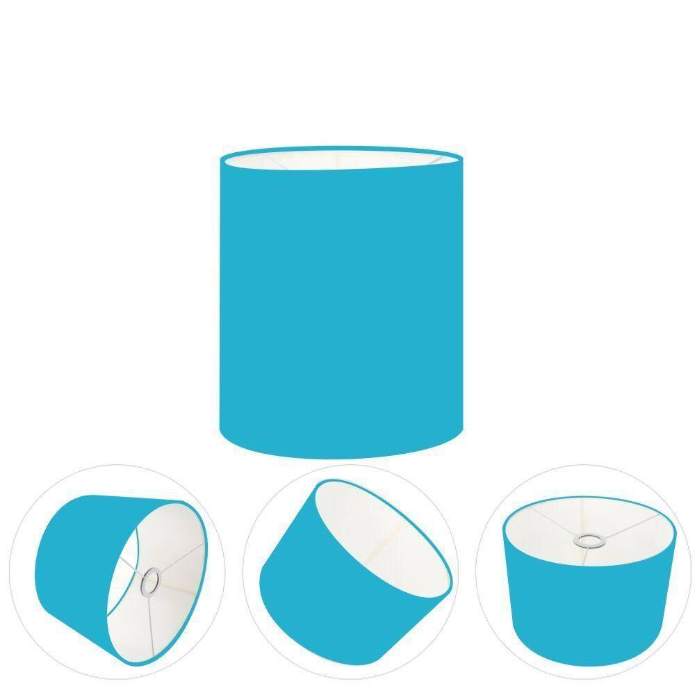 Cúpula Abajur Cilíndrica Cp-7001 ø13x15cm - Azul Turquesa