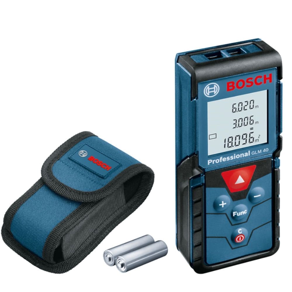 Trena a Laser Cor Vermelha GLM40 Alcance de 40 Metros + Saco Protetor com 2 Pilhas - 0601072900-000 - BOSCH