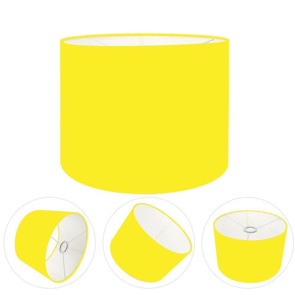 Cúpula Abajur Cilíndrica Cp-7016 ø35x30cm Amarelo