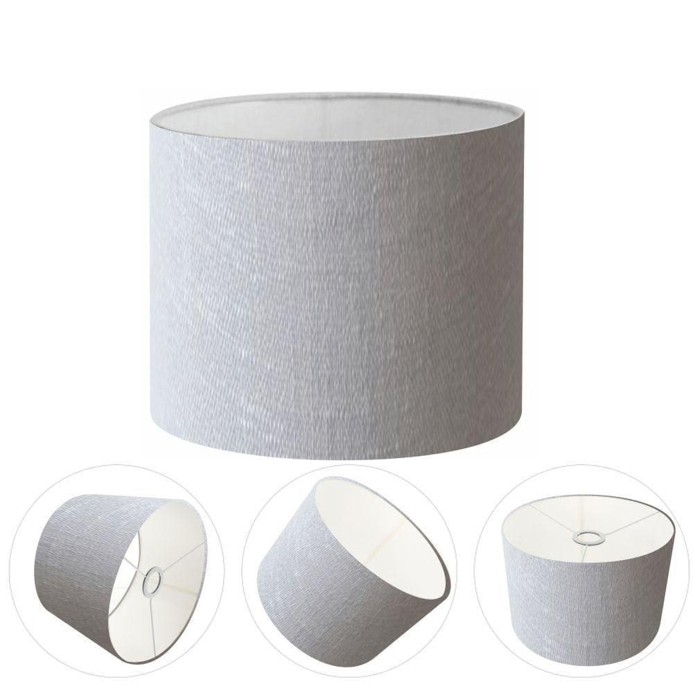 Cúpula Abajur Cilíndrica Cp-7011 ø30x21cm Rustico Cinza