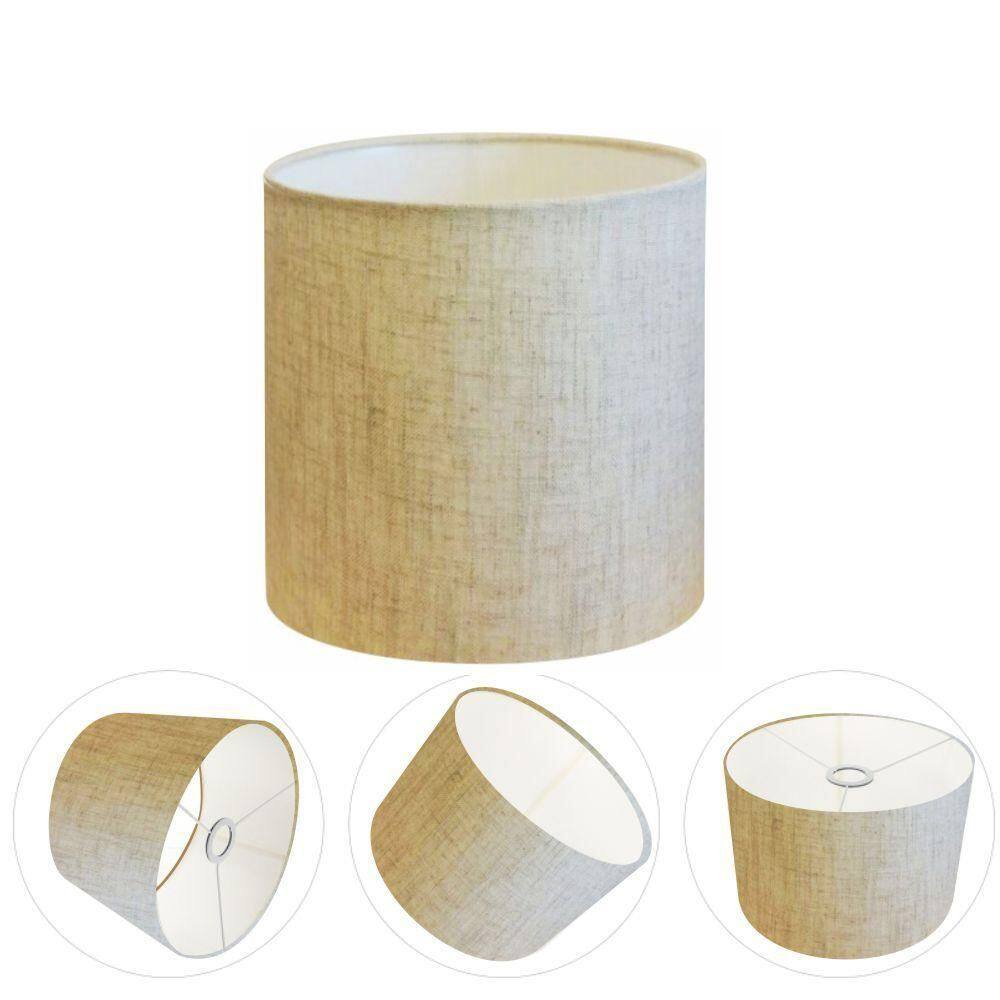 Cúpula Abajur Cilíndrica Cp-7009 ø25x20cm Rustico Bege