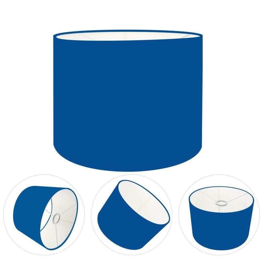Cúpula Abajur Cilíndrica Cp-7013 ø30x30cm Azul Marinho