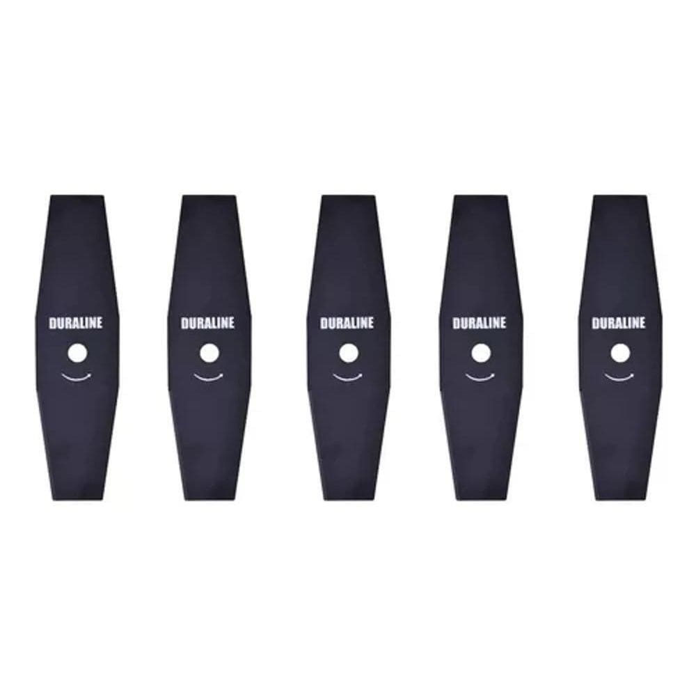 5 Facas Lâmina Roçadeira 2 Pontas 300Mm Furo 1Pol 25,4Mm 2Mm