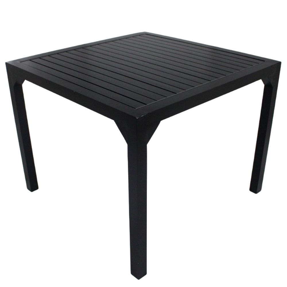 Mesa Quadrada Haiti 60cm Tampo Ripado Em Alumínio Cozinha Edícula Trama