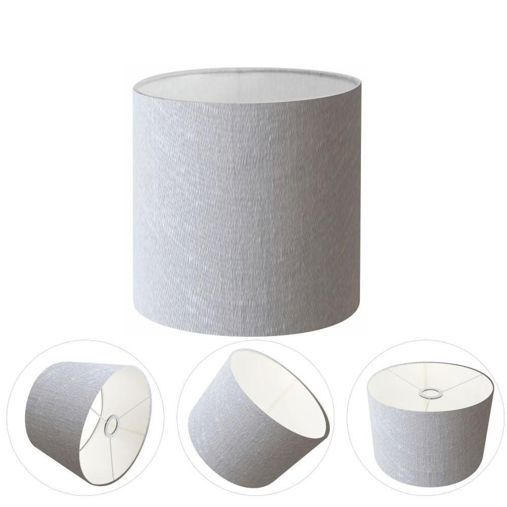 Cúpula Abajur Cilíndrica Cp-7010 ø25x25cm Rustico Cinza