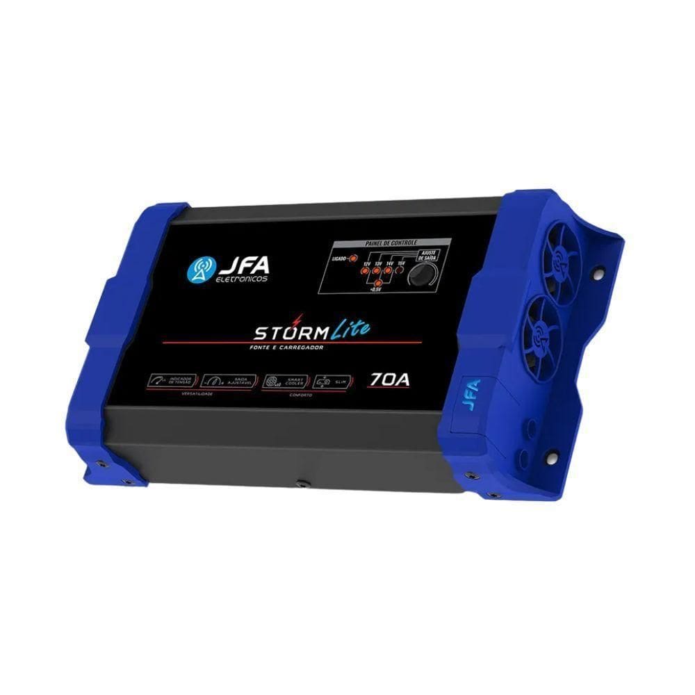 Fonte E Carregador De Bateria Jfa 70a Storm Lite Bivolt