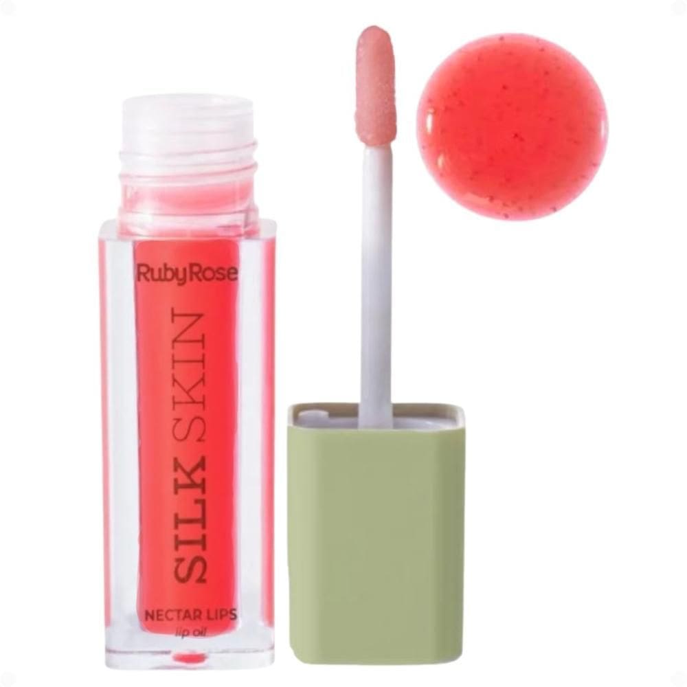 Lip Oil Ruby Rose Silk Skin Nectar Lips Shine Rouge Hb-l6504-1