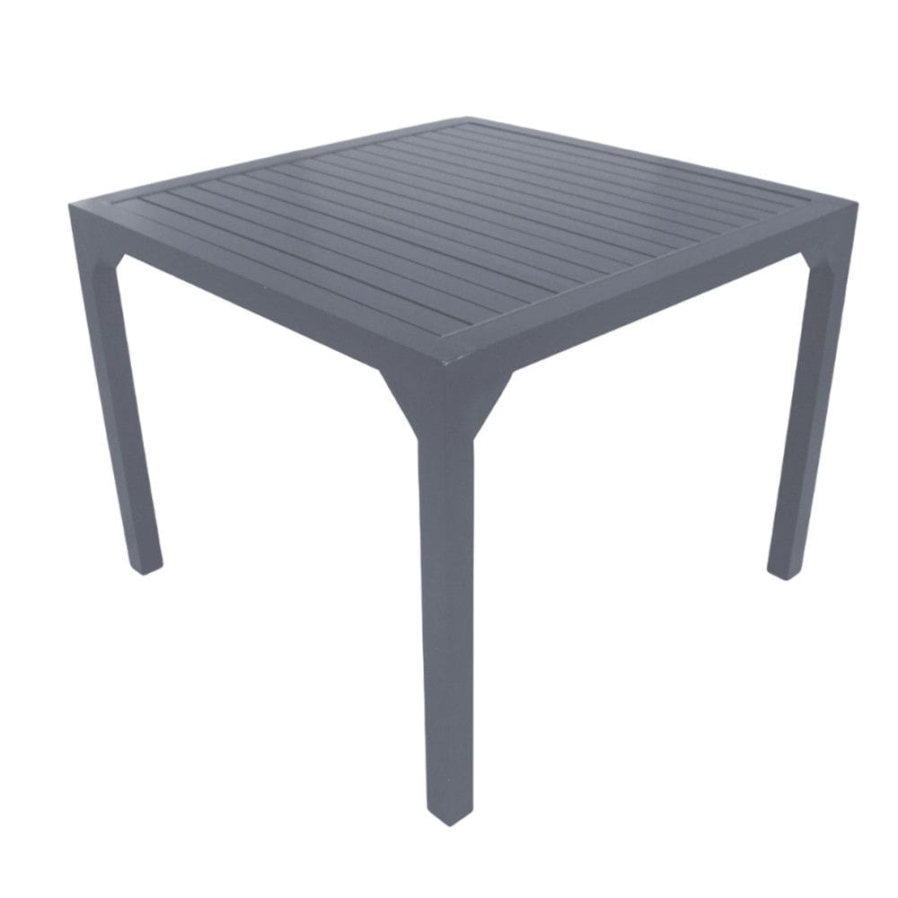 Mesa Quadrada Haiti 60cm Tampo Ripado Em Alumínio Cozinha Edícula Trama