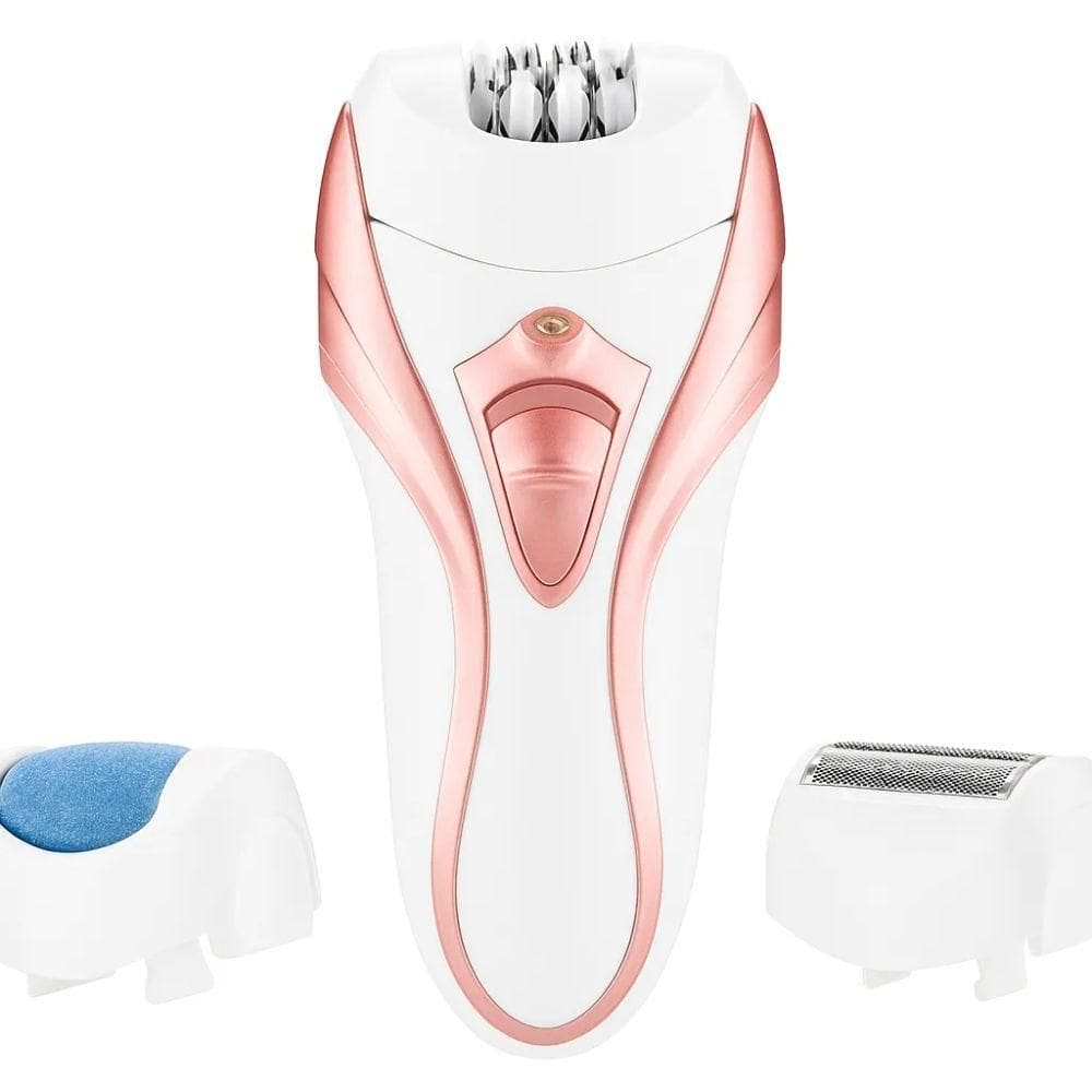 Depilador Elétrico Feminino 3 Em 1 Depilação, Shaver E Removedor De Calos, Portátil E Recarregável