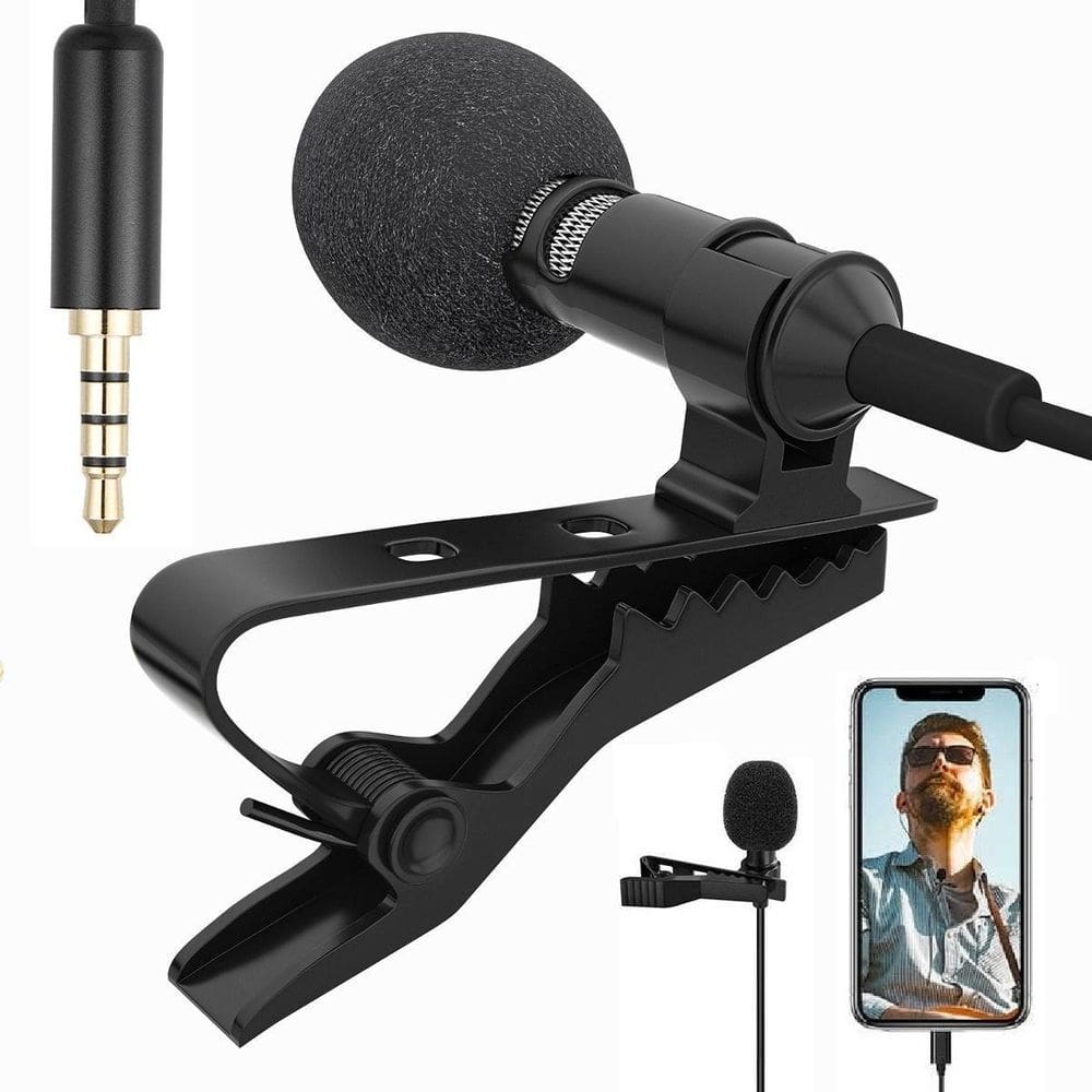 Microfone De Lapela Para Celular Smartphone Universal Vídeo