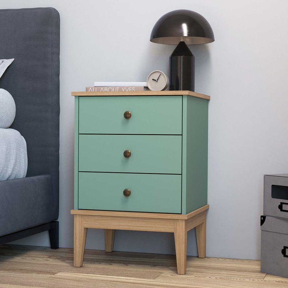 Mesa de Cabeceira 3 Gaveta Colonial Movelbento