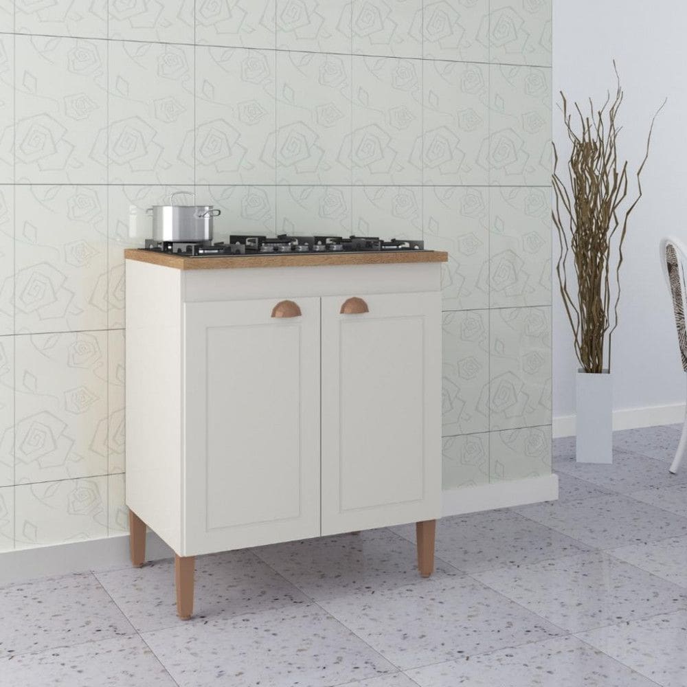 Balcão para Cooktop 5 Bocas 2 Portas Viena Atualle