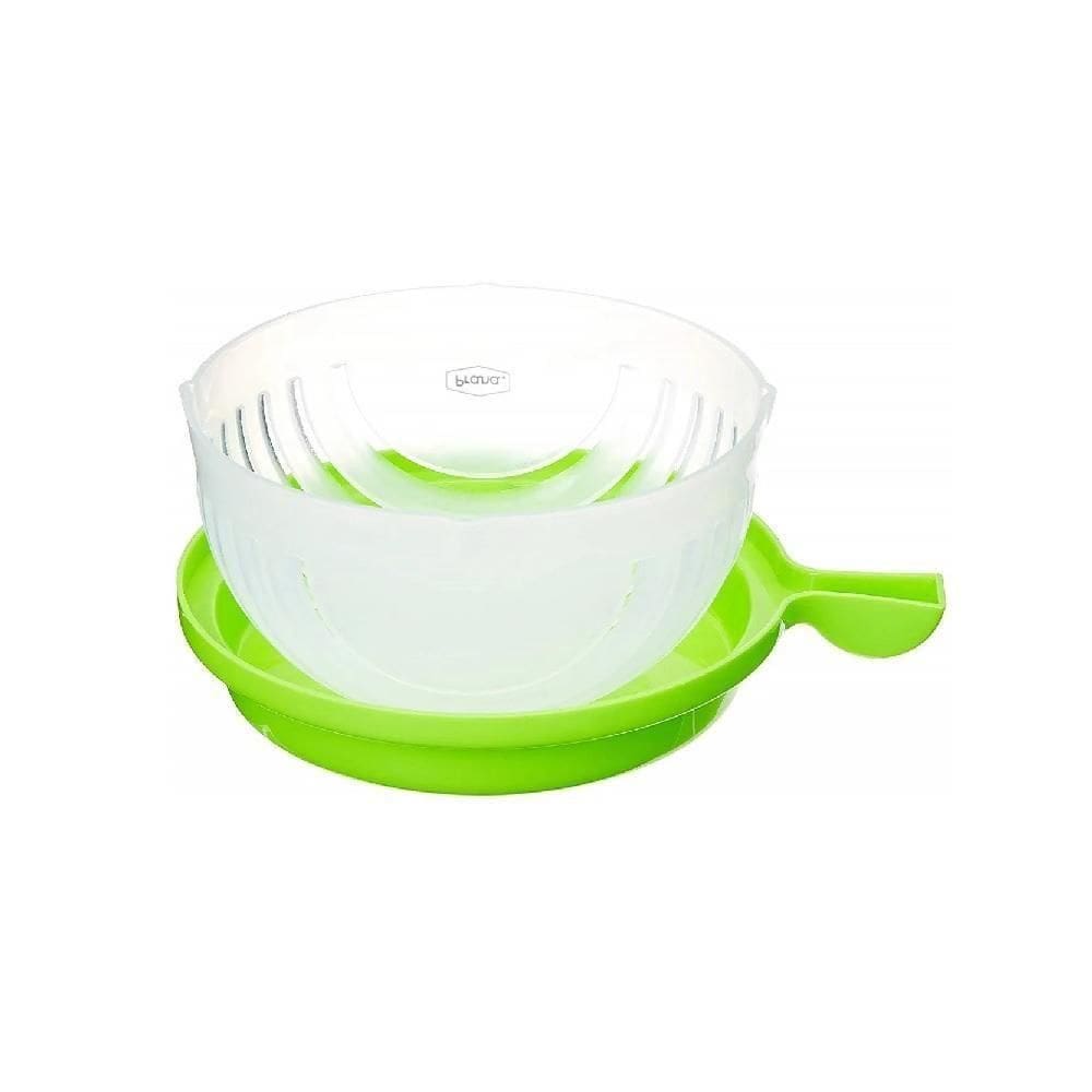 Tigela Secador Cortador De Salada Frutas Legumes 2 Em 1 Pote Escorredor Bowl Corta Facil