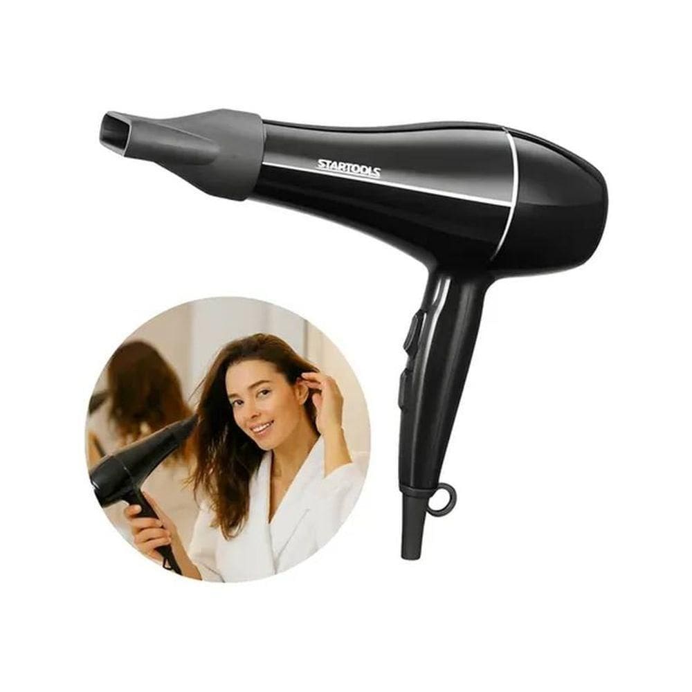 Secador De Cabelo Preto Profissional 1800w Quente/frio 110V