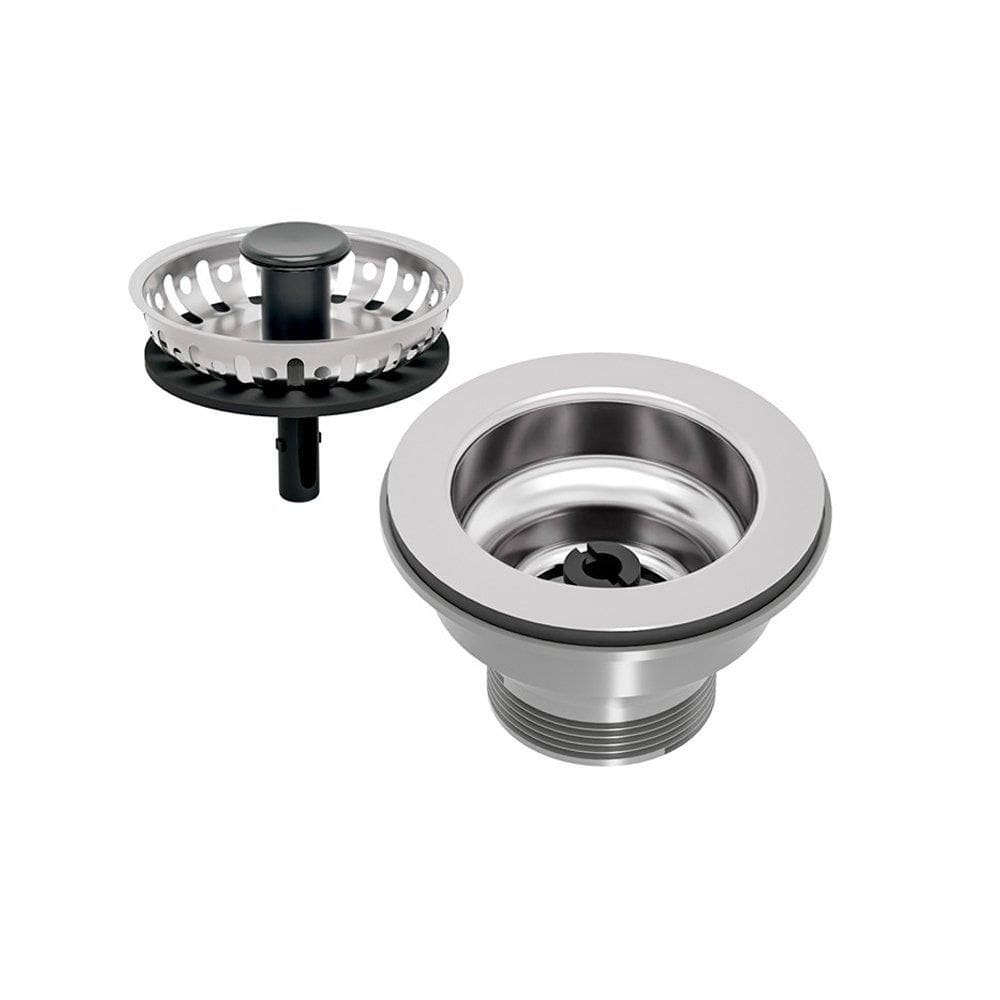 Válvula Tramontina para Pias e Cubas - Inox e Polipropileno sem Escape 3.1/2``