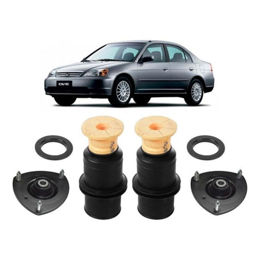 Kit Batente Amortecedor Dianteiro Honda Civic 01 / 02