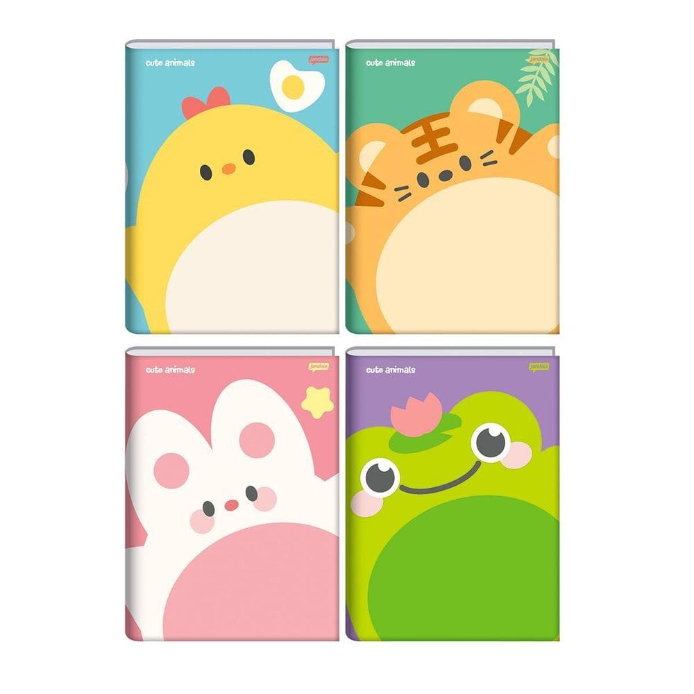 Caderno Brochura 80 Folhas Cute Animals