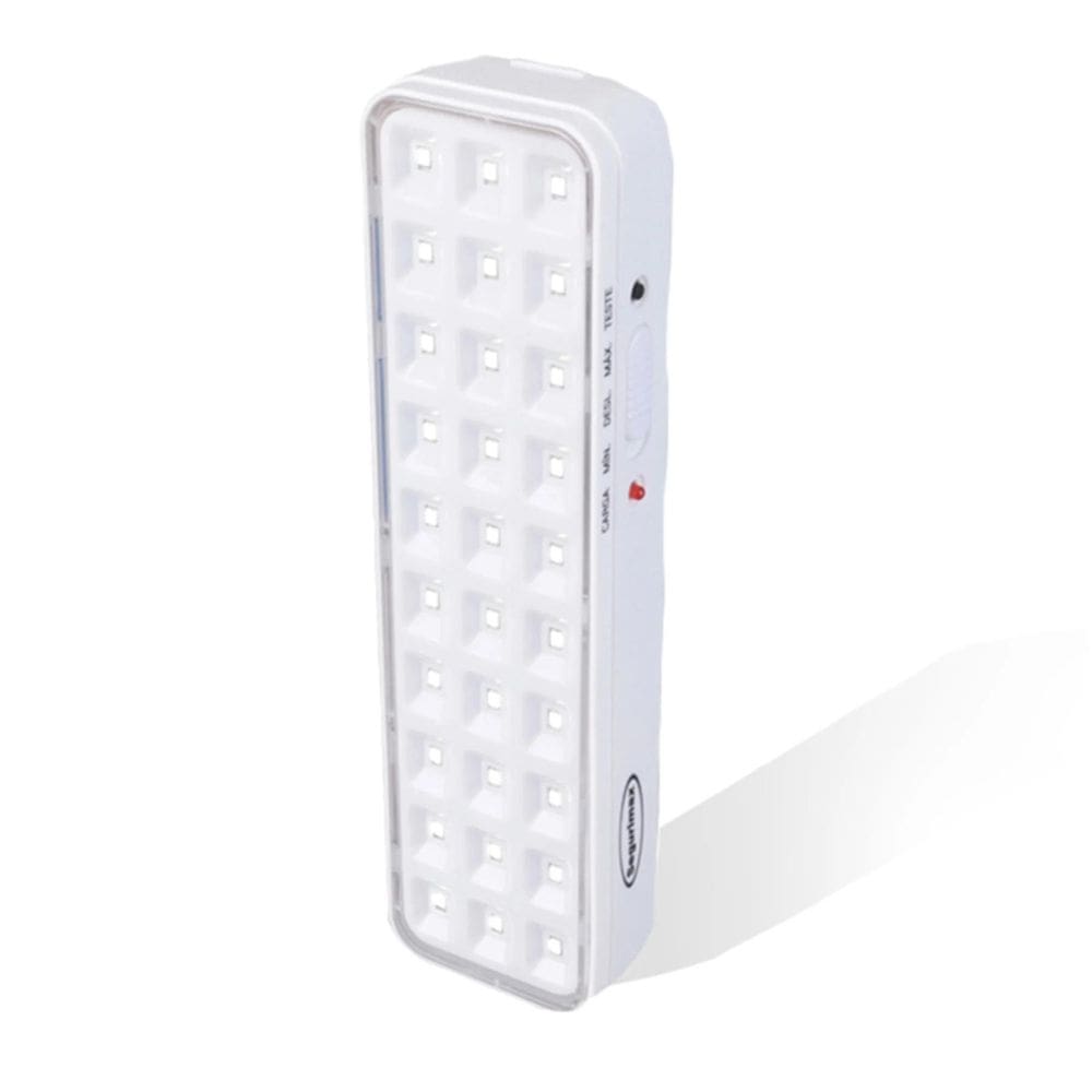 Luminária De Emergência 30Led Branco Frio Bivolt