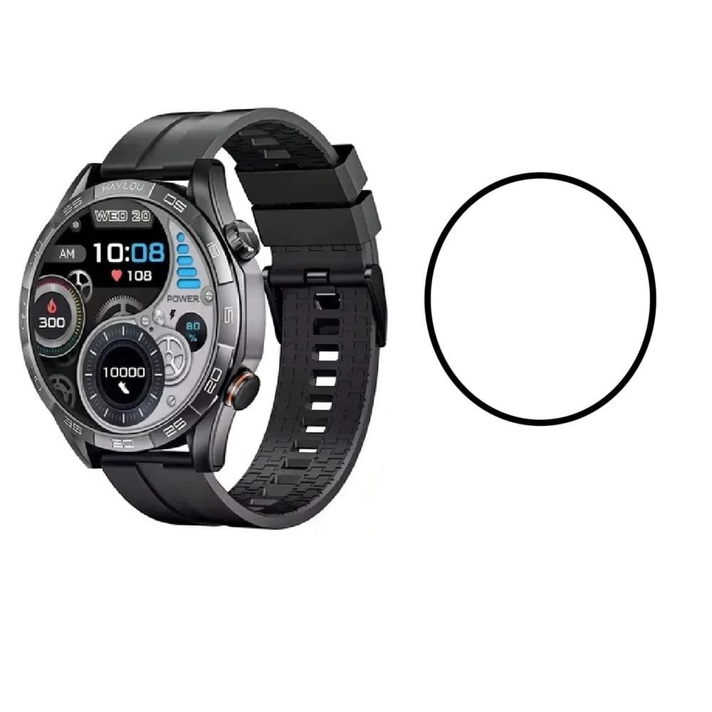 Película Ceramica 9D P/ Relogio Smartwatch Haaylou Solar 5