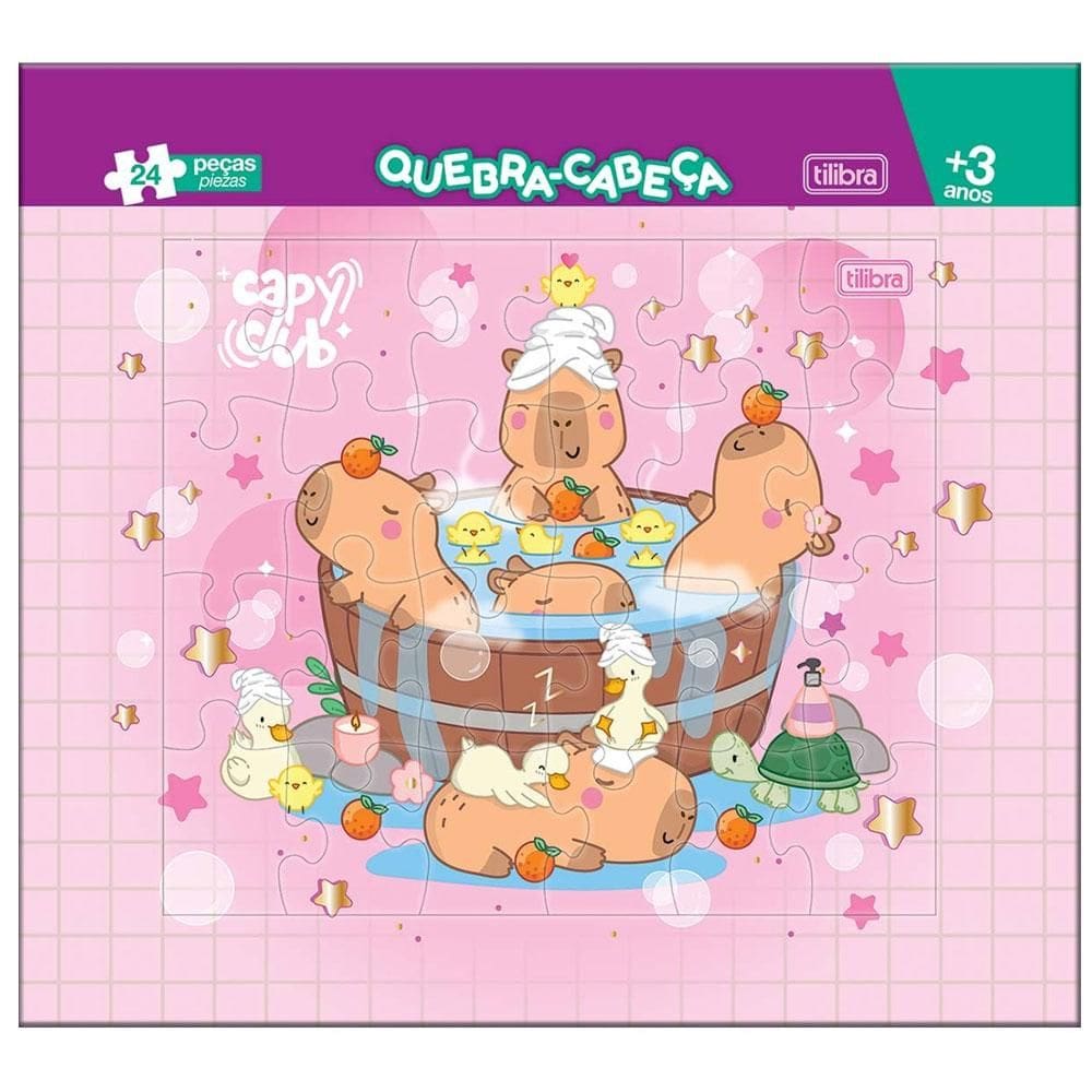 Quebra cabeça Capyclub com 24 peças 396818 - Tilibra
