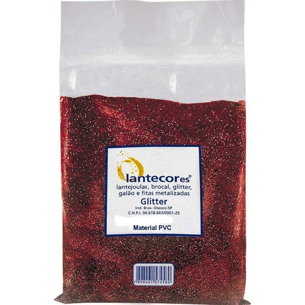 Glitter Pvc  Vermelho 500G Pó Brilho - Decoração