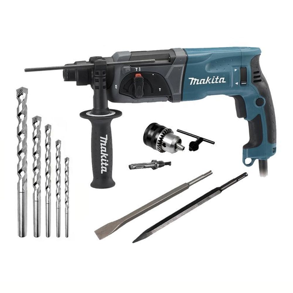 Martelete Comb Makita 800W Hr2470X18 Sem Maleta Brocas 110V
