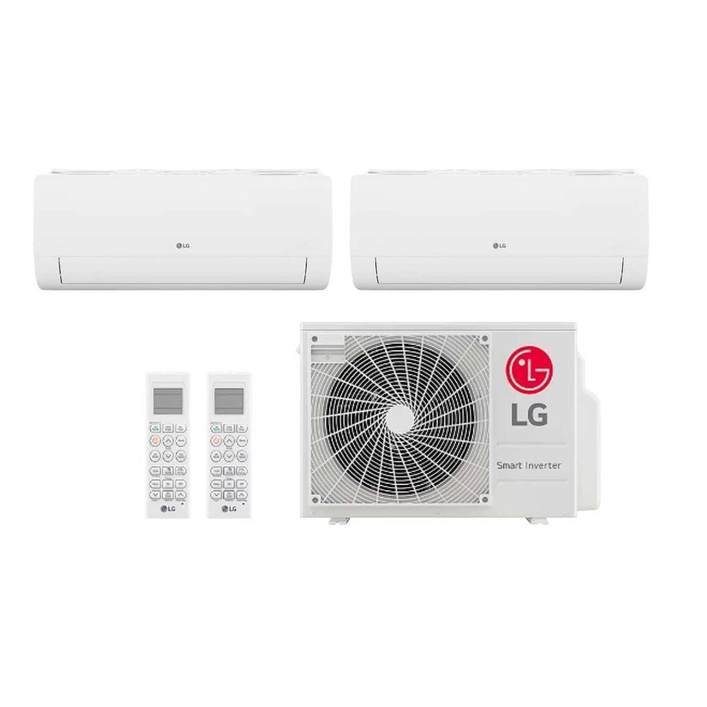 Ar condicionado Multi Split Inverter 2 ambientes (Hiwall 1X 9.000BTUS, 1X18.000BTUS) Quente/Frio WiFi integrado
