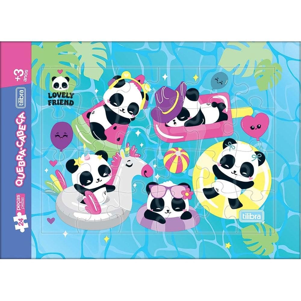 Quebra cabeça Lovely Friend com 24 peças 394190 - Tilibra
