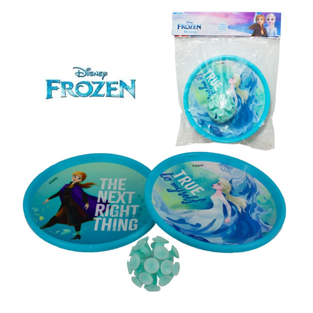 Kit Brinquedo Agarra Lança autêntico Frozen 2 Pratos 1 Bola