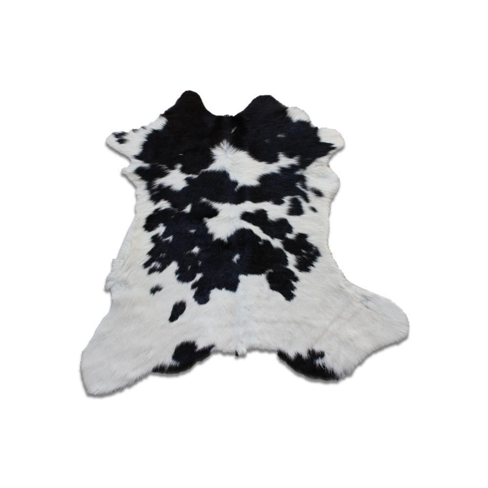 Tapete Couro De Nonato Bezerro Preto/Branco