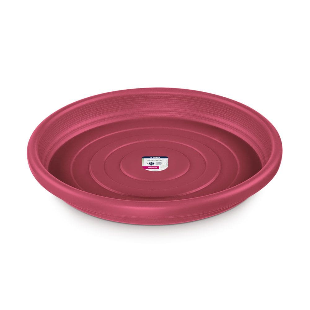 Prato de Plástico para Vaso de Jardim Bordô 10 cm - PR6540-3 - PINCEIS ATLAS