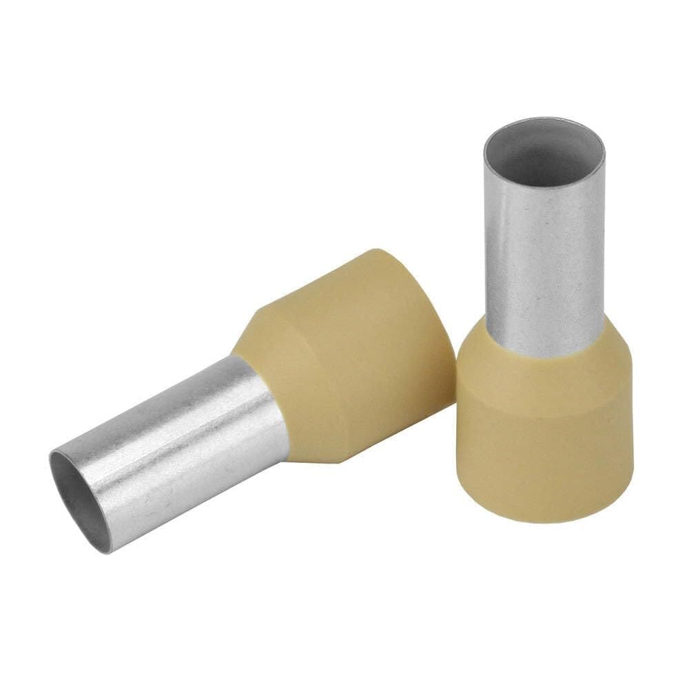 Wire Ferrule Pacer Beige 2 AWG 16 mm de comprimento, pacote com 10