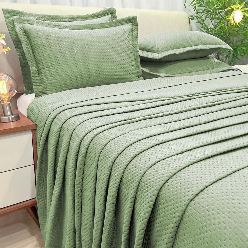 Conjunto Casal King Size Seline 200 Fios Bordado Toque Super