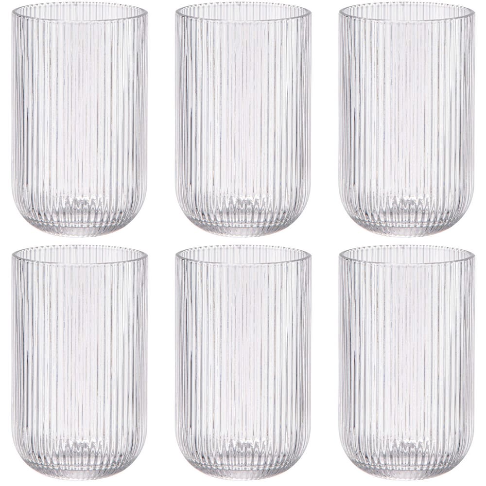 Jogo De 6 Copos 460ml Transparente Versalhes Lanty Ke Home