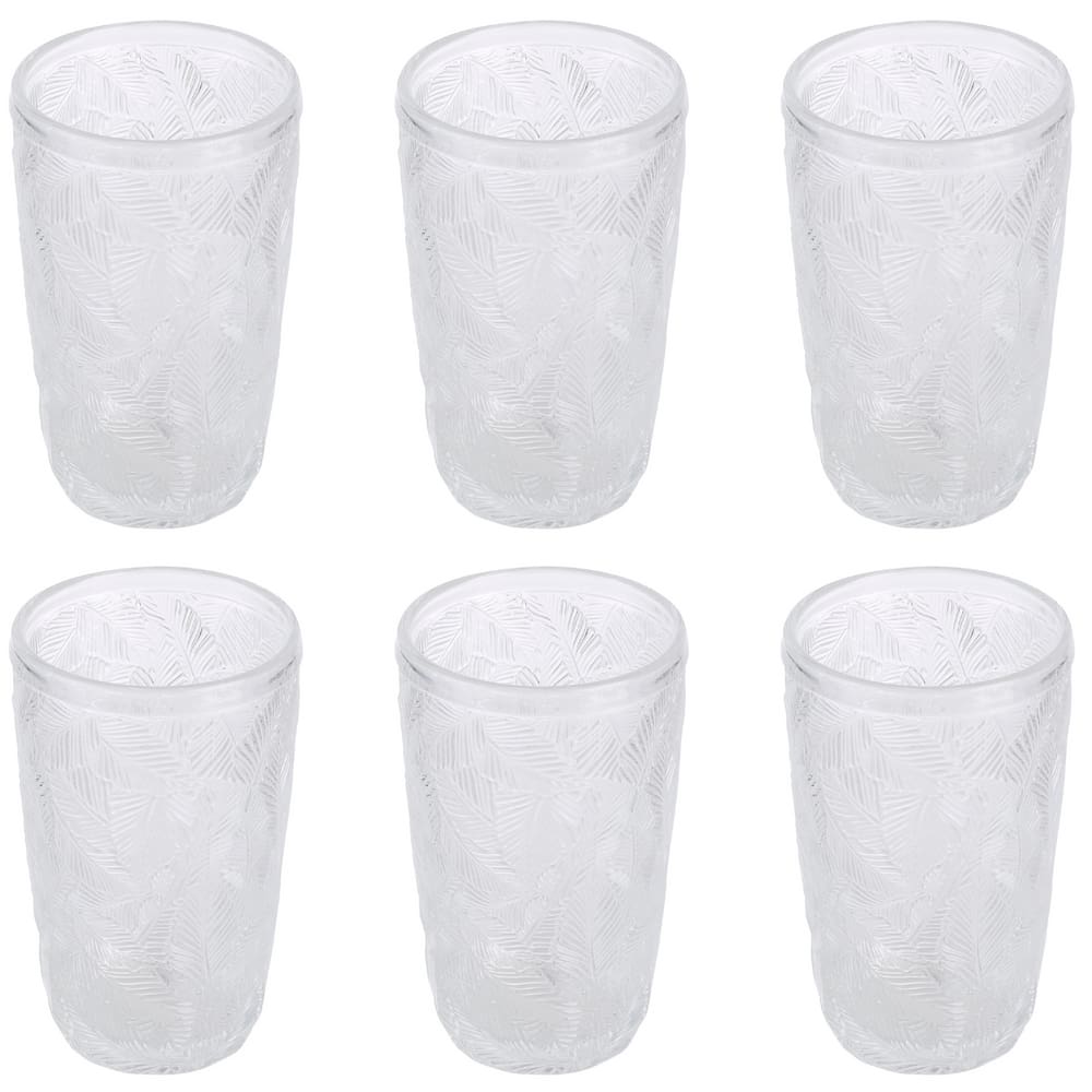 Jogo De 6 Copos Altos 380ml Folhas Dolce Home
