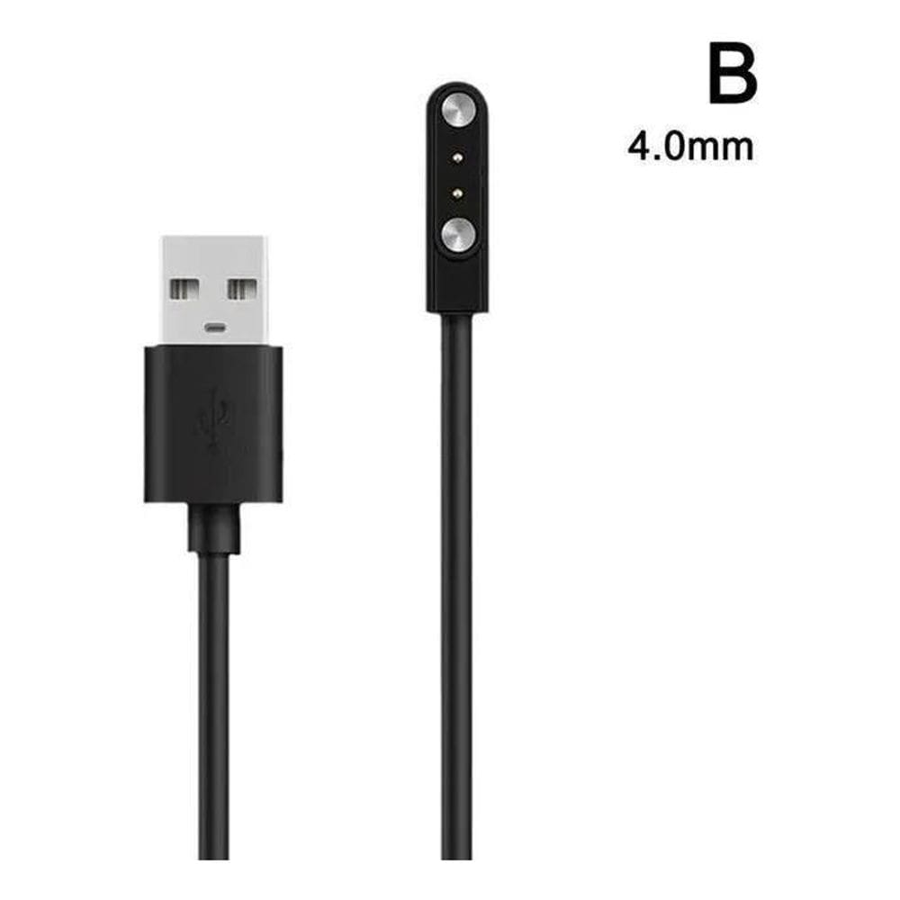 5X Cabo Carregador Usb Relogio Smartwatch 2 Pinos Champion C