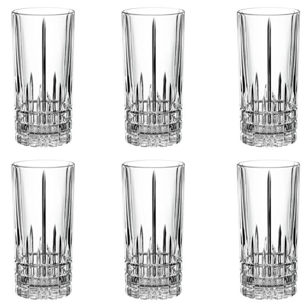 Jogo De 6 Copos Altos Vidro 360ml Sun Stone Ke Home